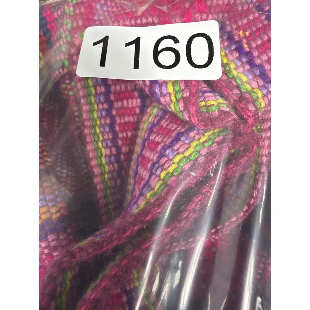 Artesanias Pinzon Woven Mexican Backpack Pink Multi Stripe Boho Rucksack Small